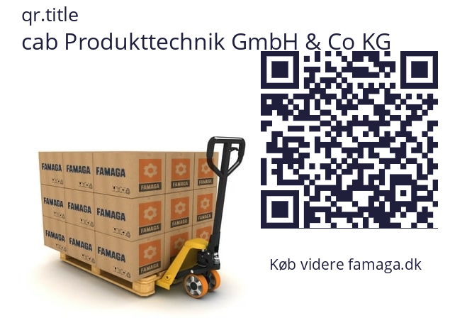   cab Produkttechnik GmbH & Co KG 6010013