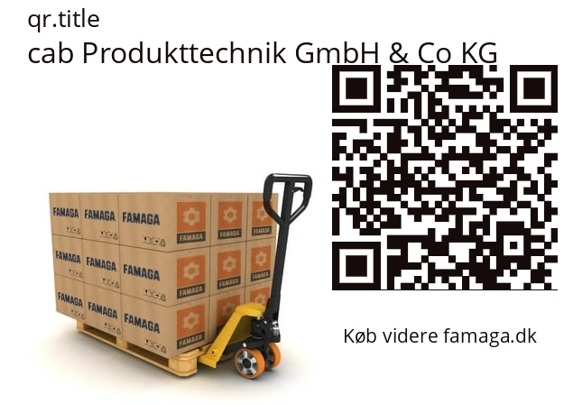   cab Produkttechnik GmbH & Co KG 5954090.001