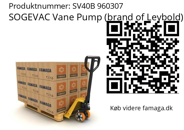   SOGEVAC Vane Pump (brand of Leybold) SV40B 960307