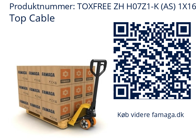   Top Cable TOXFREE ZH H07Z1-K (AS) 1X16 NEGRO R100